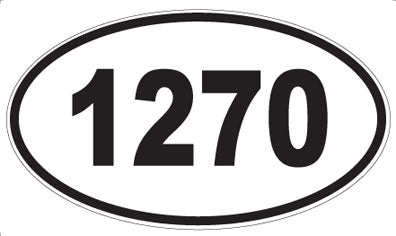 1270 - Oval Sticker
