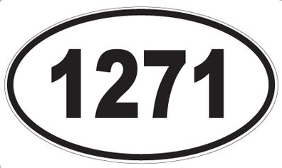 1271 - Oval Sticker