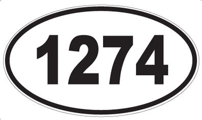 1274 - Oval Sticker