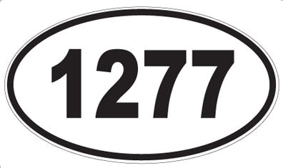 1277 - Oval Sticker