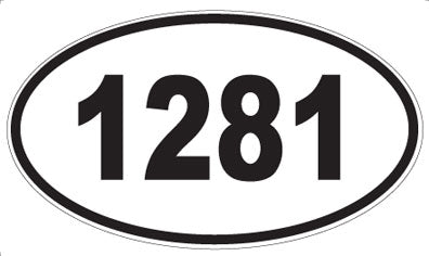1281 - Oval Sticker