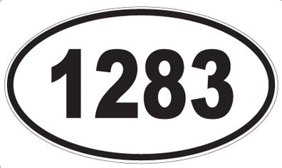 1283 - Oval Sticker
