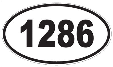 1286 - Oval Sticker