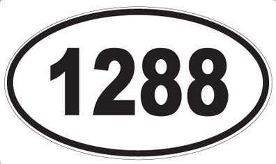 1288 - Oval Sticker
