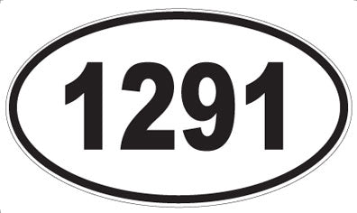 1291 - Oval Sticker
