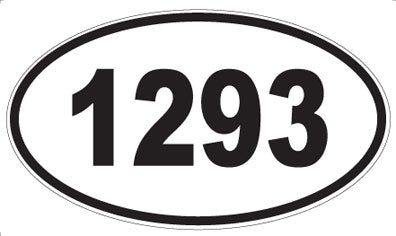 1293 - Oval Sticker