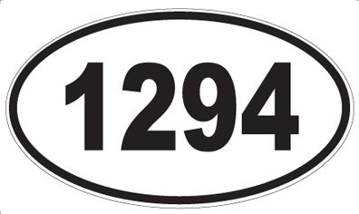 1294 - Oval Sticker