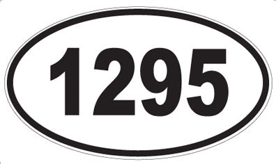 1295 - Oval Sticker