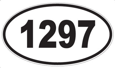 1297 - Oval Sticker