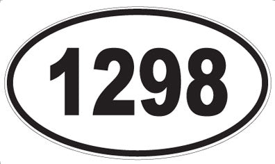 1298 - Oval Sticker