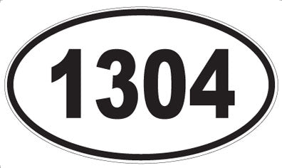 1304 - Oval Sticker