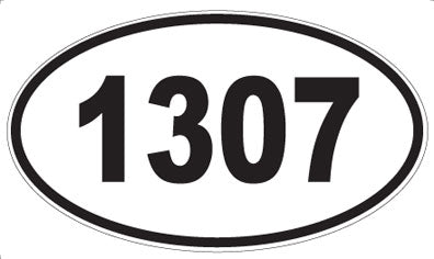 1307 - Oval Sticker