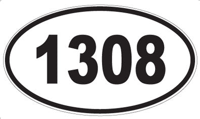 1308 - Oval Sticker