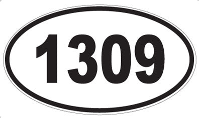 1309 - Oval Sticker