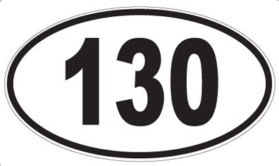 130 - Oval Sticker