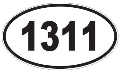 1311 - Oval Sticker