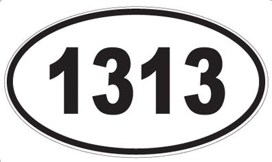 1313 - Oval Sticker