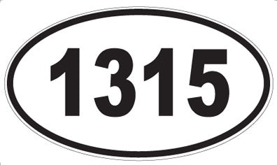 1315 - Oval Sticker