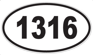 1316 - Oval Sticker