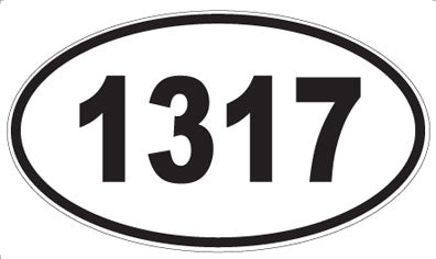1317 - Oval Sticker