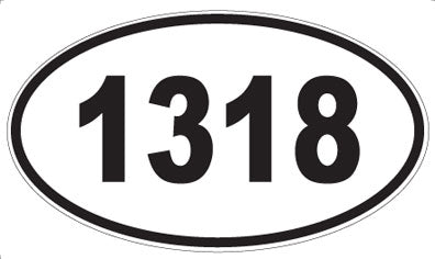 1318 - Oval Sticker