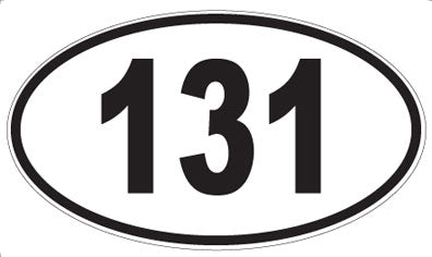 131 - Oval Sticker