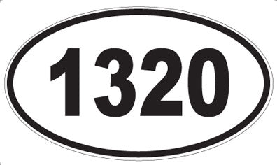 1320 - Oval Sticker