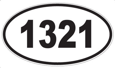 1321 - Oval Sticker