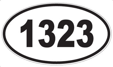 1323 - Oval Sticker