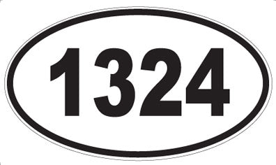 1324 - Oval Sticker