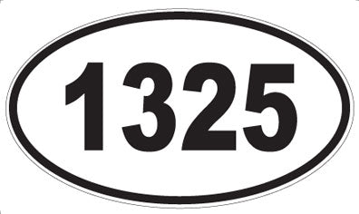 1325 - Oval Sticker