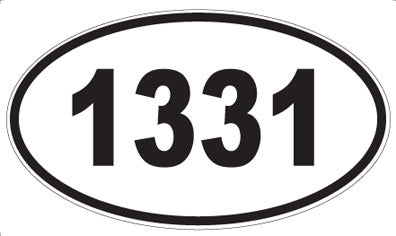 1331 - Oval Sticker