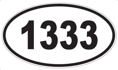 1333 - Oval Sticker
