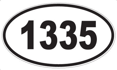 1335 - Oval Sticker
