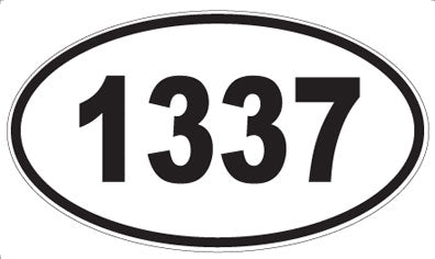 1337 - Oval Sticker