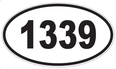 1339 - Oval Sticker