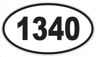 1340 - Oval Sticker