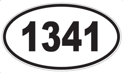 1341 - Oval Sticker