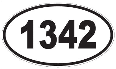 1342 - Oval Sticker