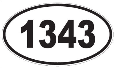 1343 - Oval Sticker