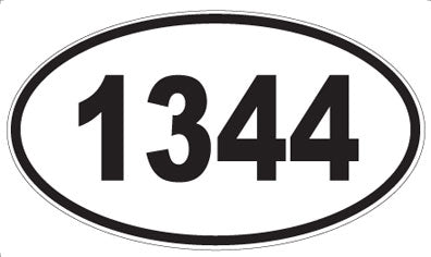1344 - Oval Sticker