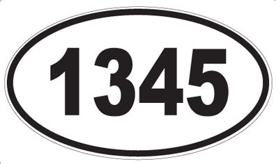 1345 - Oval Sticker