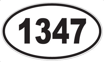 1347 - Oval Sticker