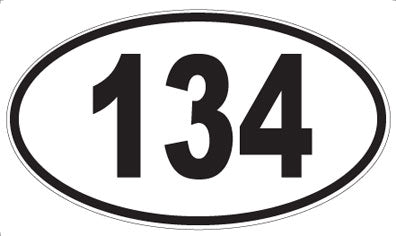 134 - Oval Sticker
