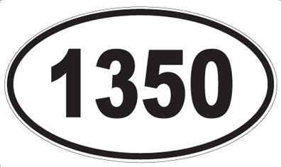 1350 - Oval Sticker