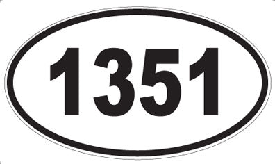1351 - Oval Sticker