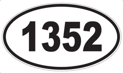 1352 - Oval Sticker