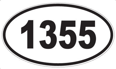 1355 - Oval Sticker