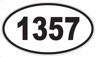 1357 - Oval Sticker