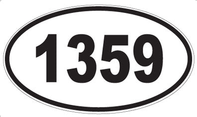 1359 - Oval Sticker